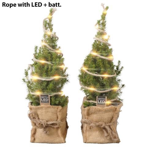 <h4>PTK25430 Conica Perfecta in jute met decoratie en LED</h4>