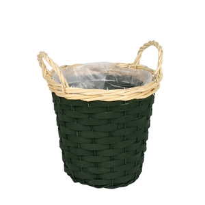 Basket Runan chipwood D20xH17 d.green