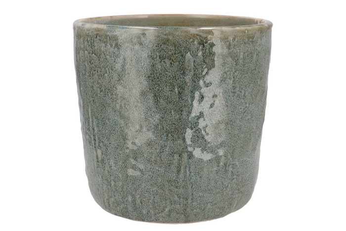 <h4>Iron Stone Light Blue Glazed Pot 24x23cm</h4>