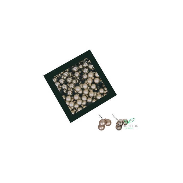 <h4>KERSTBAL GLASS 20MM ON WIRE 144PCS HAZEL</h4>