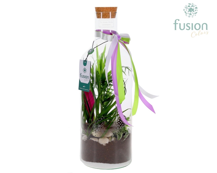 <h4>Green Bottle Fles Medium met Pasen arrangement</h4>