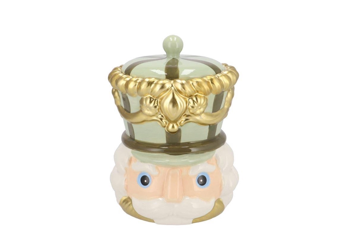 Candy Nutcracker Green Jar 14x14x20cm Nm