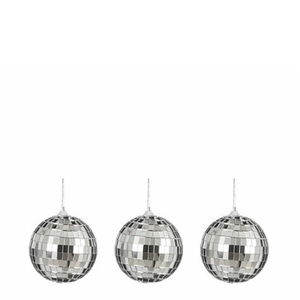 Kerstbal Spiegelbal 80mm x3