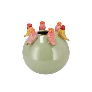 Bird Spring Vase Bowl Green Pistache 24x24x24cm