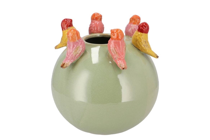 <h4>Bird Spring Vase Bowl Green Pistache 24x24x24cm</h4>