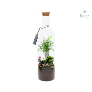 Green Bottle Fles XLarge Love met Arrangement