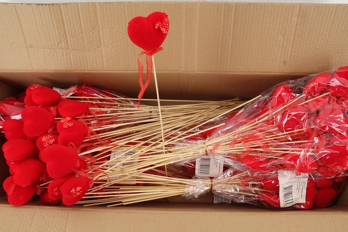 <h4>Stick Heart Fl.Red+Ribbon</h4>