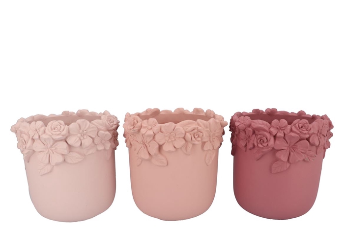 <h4>Gigi Dutch Pink Mix Flower Pot Ass 31x31x30cm</h4>