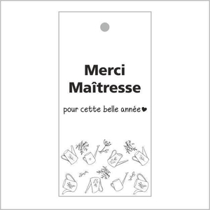 Labels Kaart 5*10cm x20 M.Maîtresse