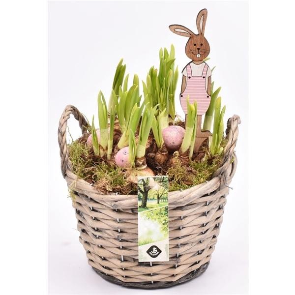 <h4>Wilg mand grijs met oor 18cm</h4>