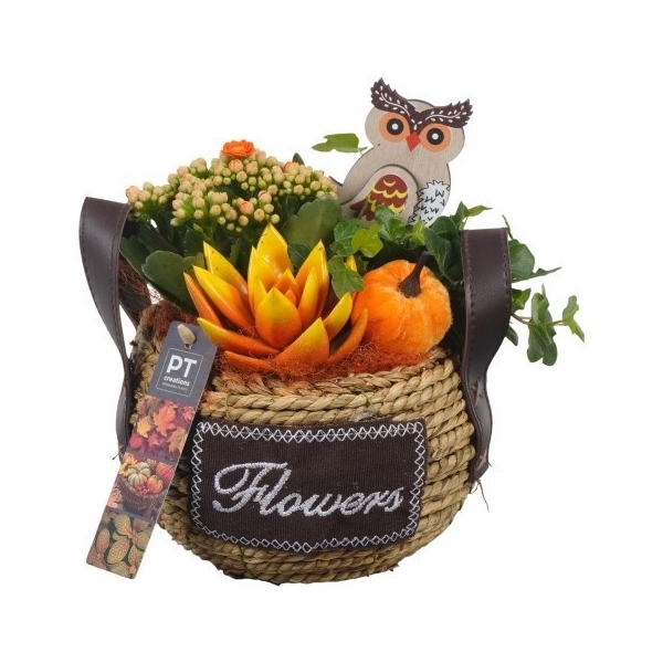 <h4>PTHI5406 Arrangement Herfst Indoor in rieten mand</h4>