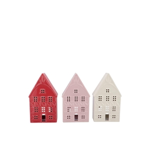 Jolie Jolly Pink House T-light Ass 15x8x26cm