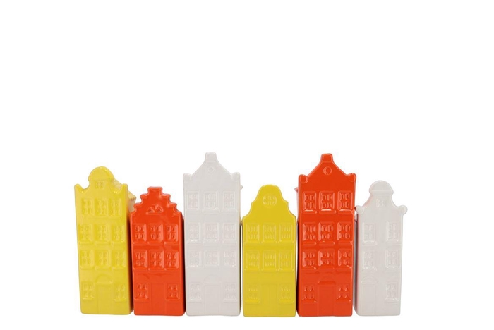 A'dam Houses Canal Dutch Orange Mix Vase Ass 6x5x2