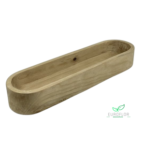 PAULOWNIA WOOD BIG OVAL PLANTER 70X19XH10