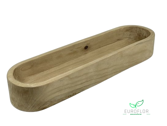 PAULOWNIA WOOD BIG OVAL PLANTER 70X19XH10