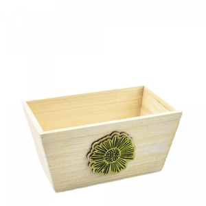 Wood Dona tray flower 19*11*10cm