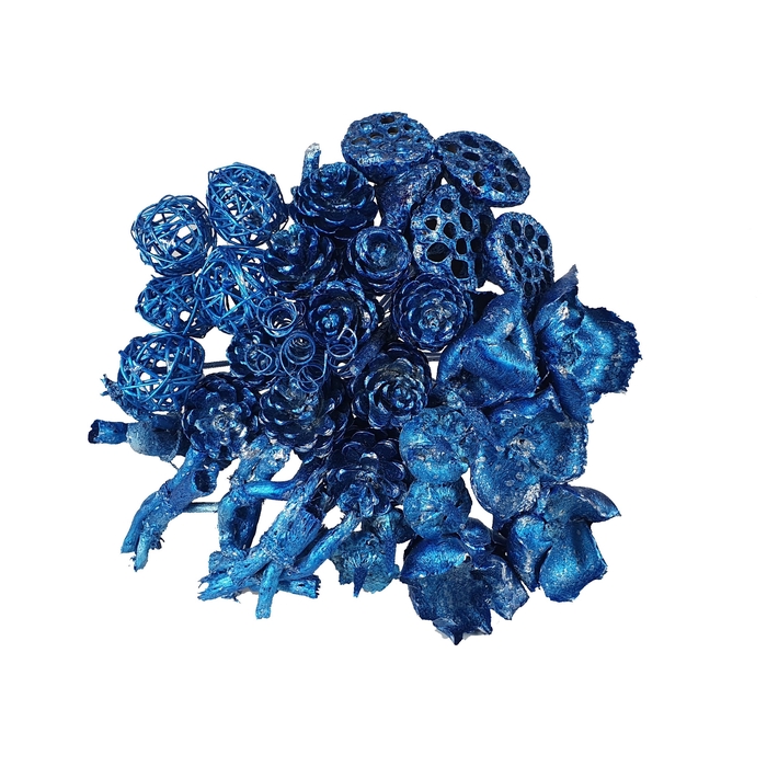 <h4>Bouquet Mix 40 stems Metallic Antique Blue + Glitter</h4>