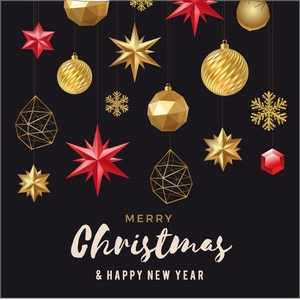Kerst Kaart 7*7cm x20 Christmas