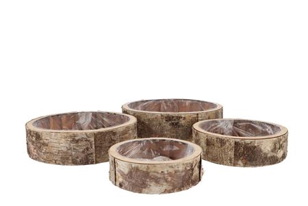 <h4>Nature Birch Planter Round S/4 20x6cm/25x7cm/30x8c</h4>