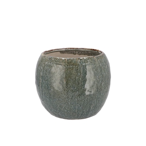 Iron Stone Blue Ball Pot 16x16x12cm