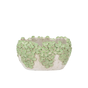 Dante Light Green Pot Bloom Oval 20x12x11cm Nm
