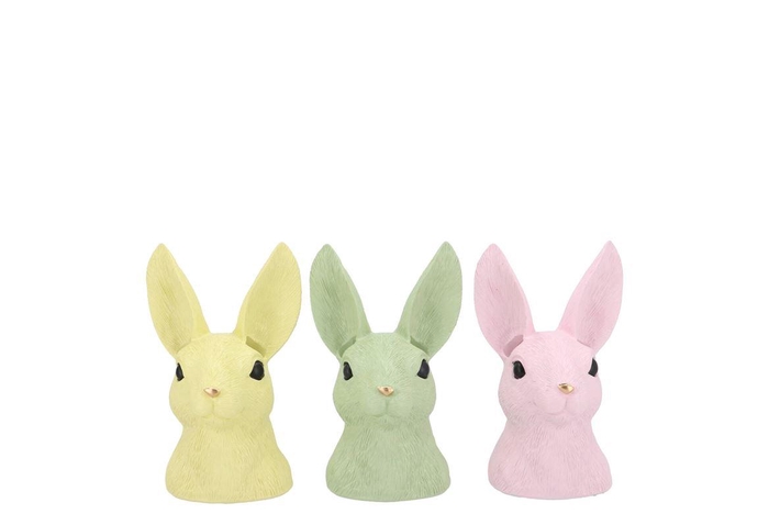 <h4>Easter Rabbit Head Dreamy Pastel Mix Ass 9x8x15cm Nm</h4>