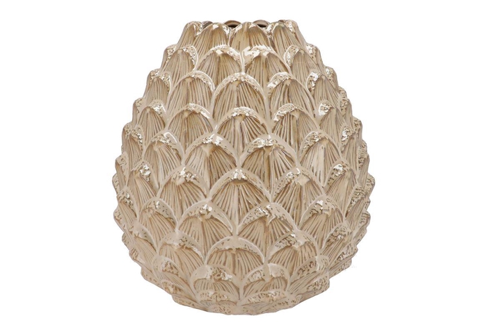 <h4>Mika Cozy Sand Vase Pinecone Edge 34x37cm</h4>
