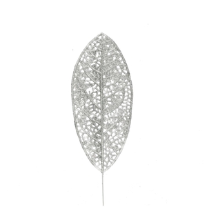 Christmas sticks 10cm Leaf glitter 14*6cm