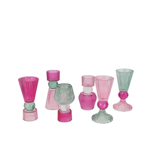 Roman Twist Pink T-light Ass 8x13cm