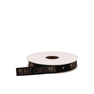 Ribbon Velvet Christmas 85 Black 5mx15mm