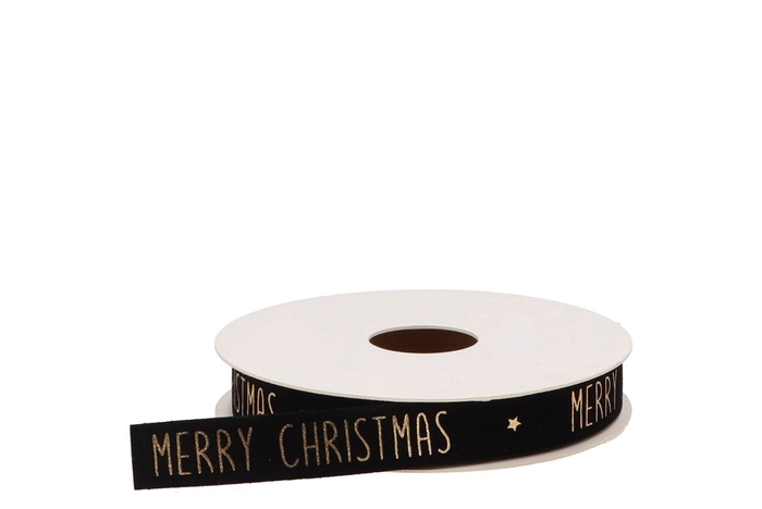 <h4>Ribbon Velvet Christmas 85 Black 5mx15mm</h4>