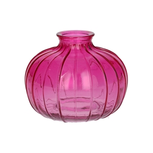 DF02-666117300 - Bottle Carmen d4/10.5xh8.5 fuchsia transparent