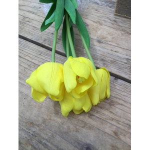 ARTIFICIAL SOFT TOUCH TULIP YELLOW