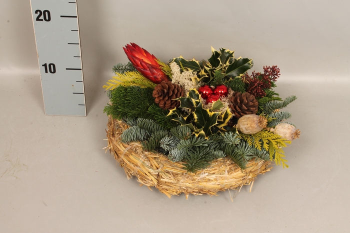 <h4>Natuur stro krans Red</h4>