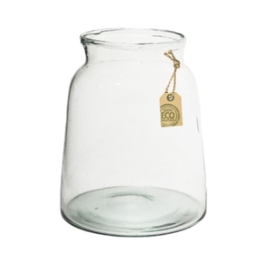 Glas Eco vaas Eddy d12/19*22cm