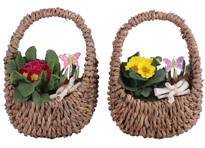 <h4>Early Spring Arr. Outdoor Willow Egg Shaped Basket Ø23cm 3PP</h4>
