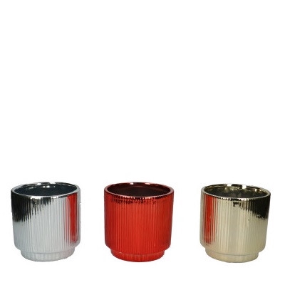 <h4>Kerst Keramiek Stripes pot d10*10cm</h4>