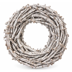 Wreath Druivenhout Stone Washed White