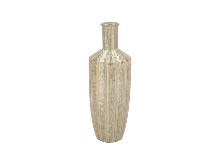 <h4>Sifan Green Vase Long 13x13x37cm Nm</h4>