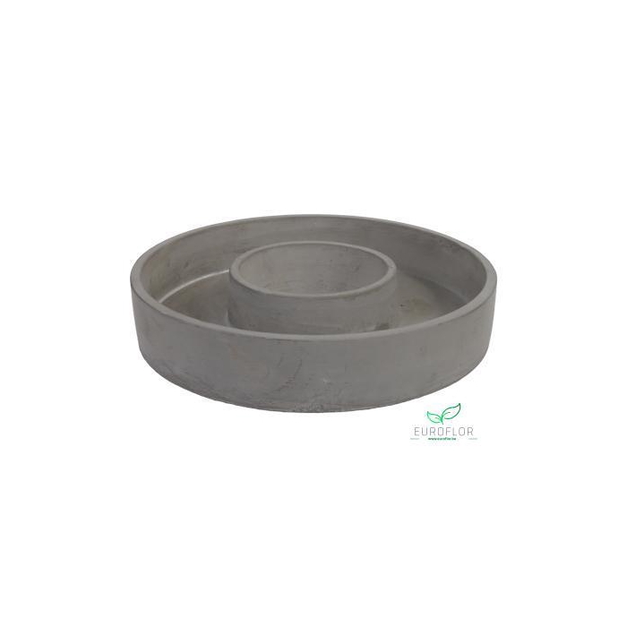 <h4>CEMENT FLOWERPOT WREATH NATURAL D26X5CM</h4>