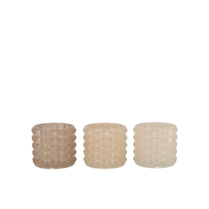 Jazz Cozy Sand T-light Structure Ass 10x9cm