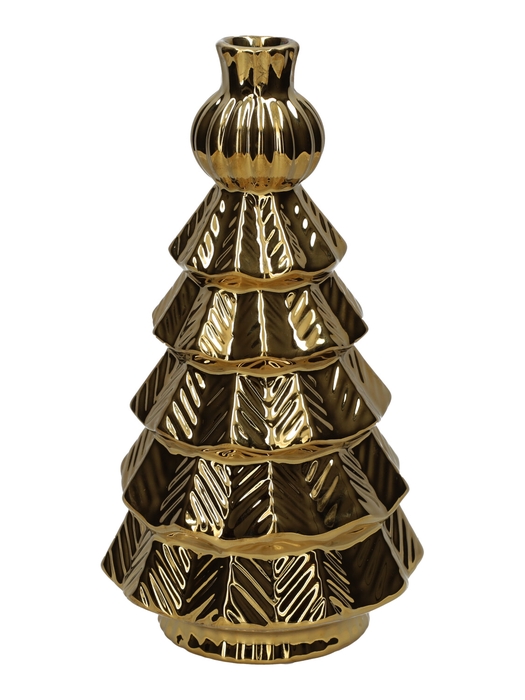 <h4>DF03-751627400 - Bottle Brux leaf d2.5/10xh15.5 gold</h4>