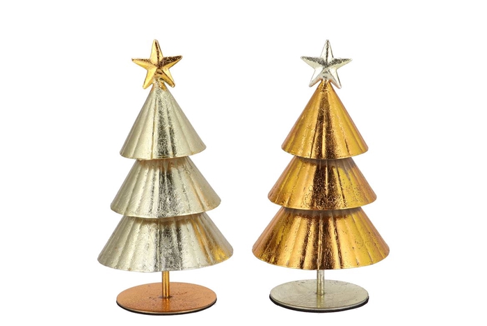 <h4>Glam Majestic Green Mix Xmas Tree Iron Ass 11x11x18cm</h4>