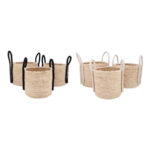 Venice Black/white Basket Handles Set 3 35x28/32x26/26x25 Nm