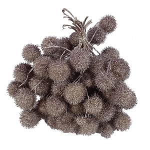 Small ball per bunch in poly Champagne + Glitter