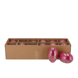 Eggs Ganzen Fuchsia Glitter P/12