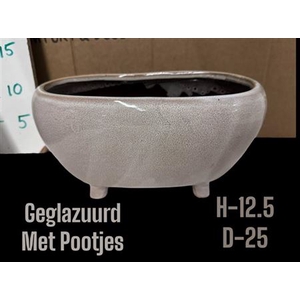 Deco Pot H% Geglazuurd