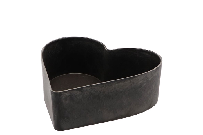 Melamine Grey Bowl Heart 22x20x7,5cm