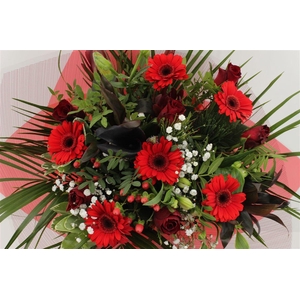 Boeket Roos Groot Rood