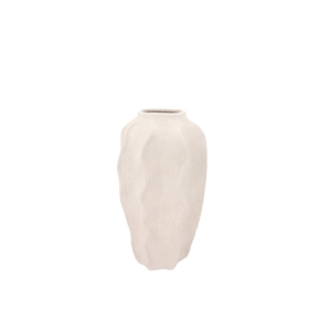 Lisboa White Vase Wave 14x14x23cm